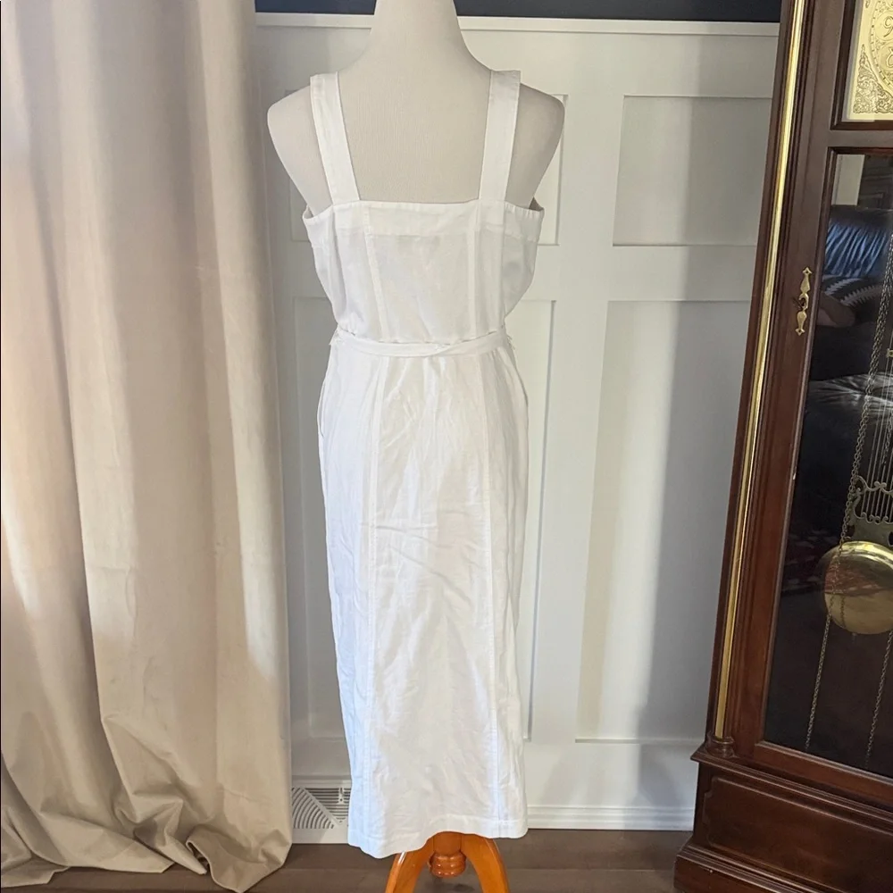 LOFT White Button-Down Midi Dress - Picture 5 of 5